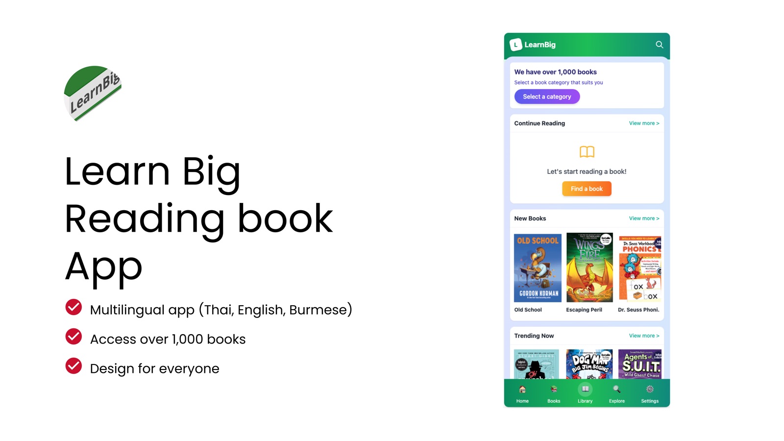 LearnBig multi-language reading platform