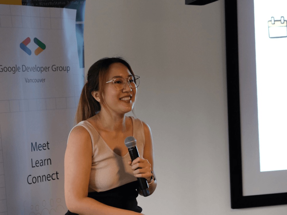 Ratta speaking at a design event